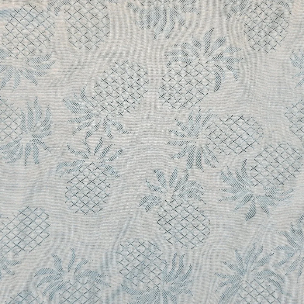 Tommy Bahama IslandZone Polo Shirt Mens Large Blue Pineapple Jacquard Golf L/G